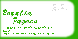 rozalia pagacs business card